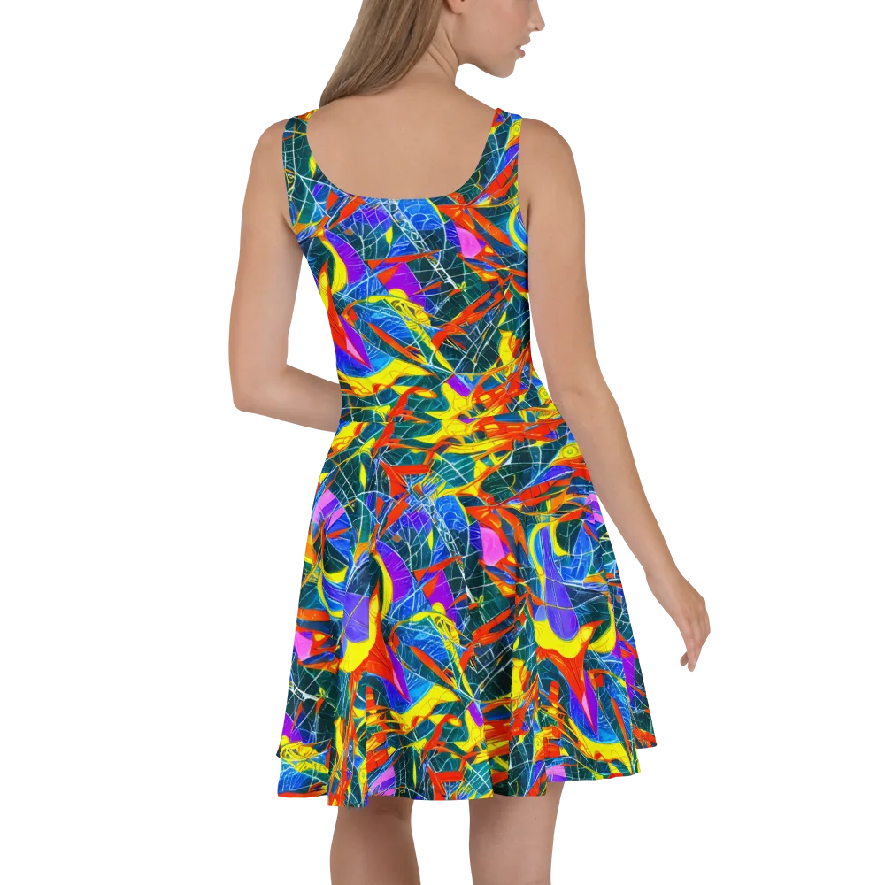 Arkhipov Waves on Skater Dress — Back