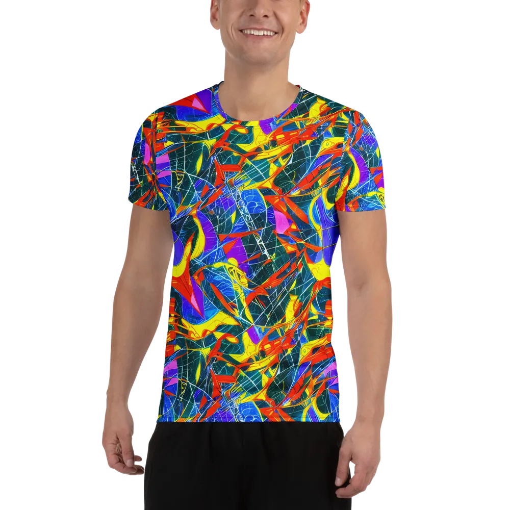 Arkhipov Waves on Men's Athletic T-Shirt — Front