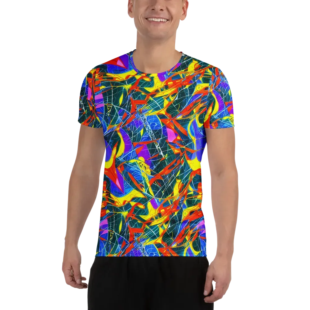 Arkhipov Waves on Men's Athletic T-Shirt — Front