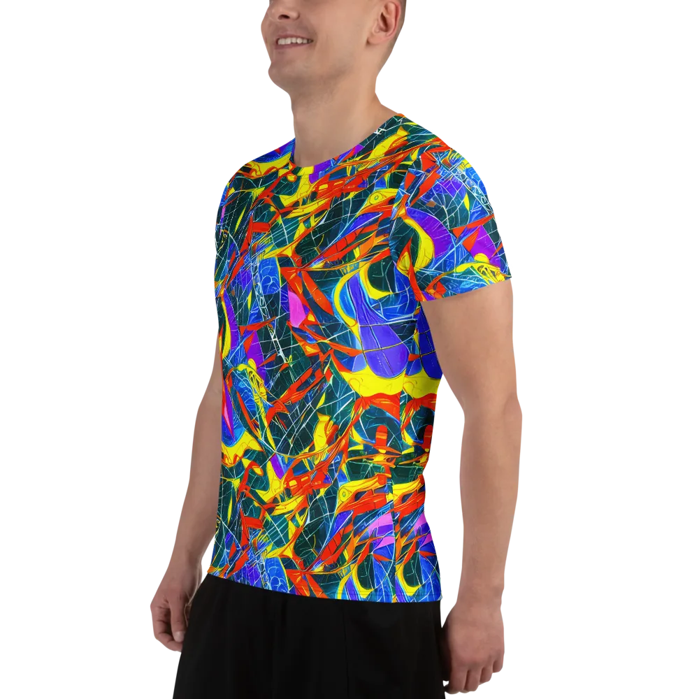 Arkhipov Waves on Men's Athletic T-Shirt — Left
