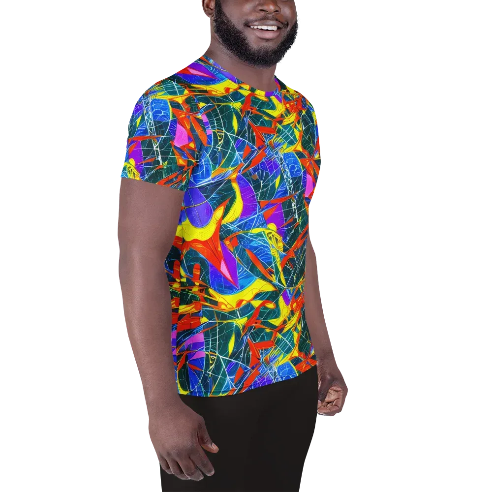 Arkhipov Waves on Men's Athletic T-Shirt — Right