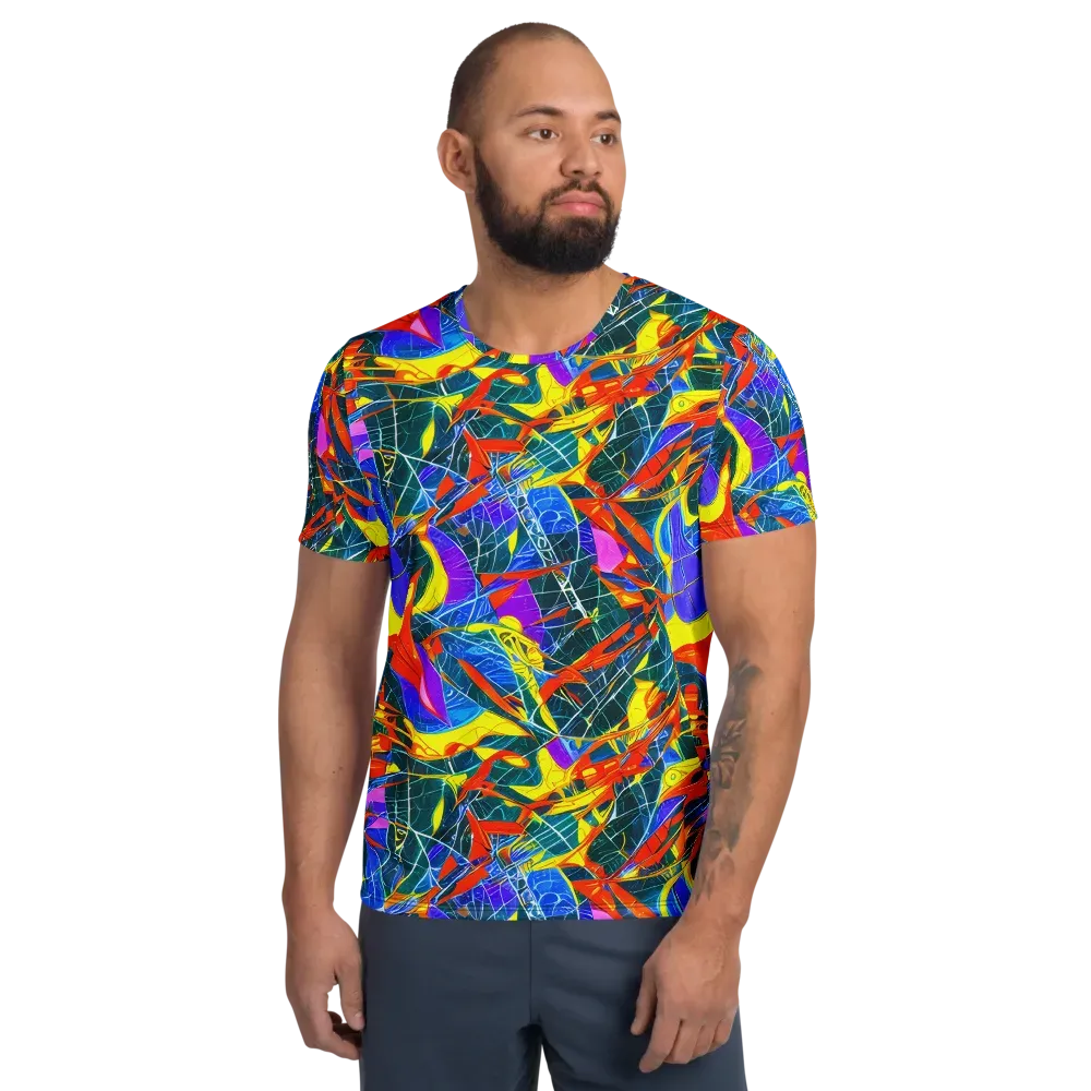 Arkhipov Waves on Men's Athletic T-Shirt — Front