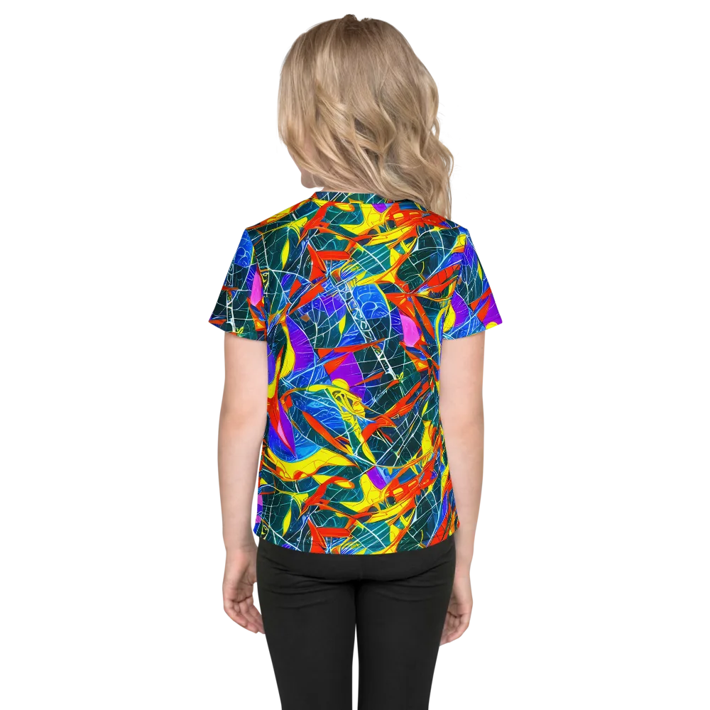 Arkhipov Waves on Kids Crew Neck T-Shirt — Back