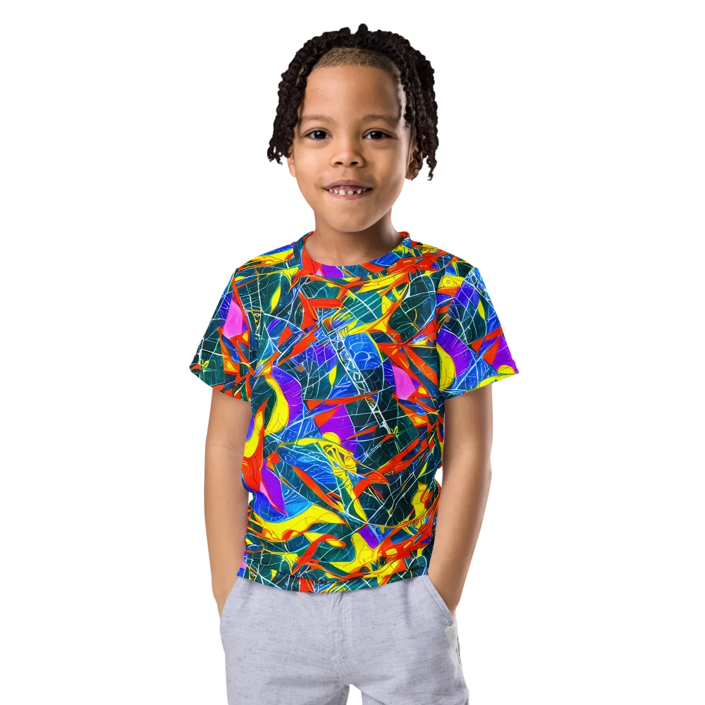 Arkhipov Waves on Kids Crew Neck T-Shirt — Front