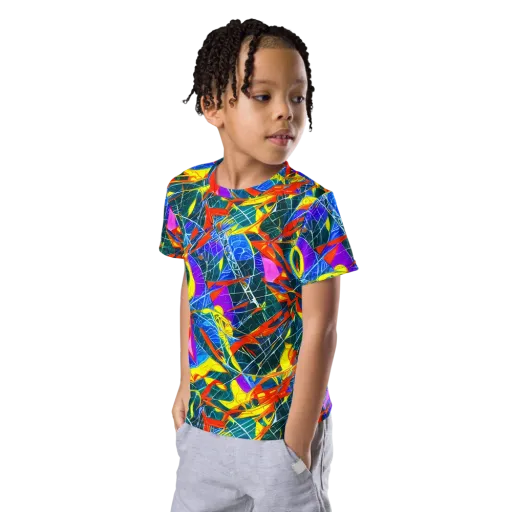 Arkhipov Waves on a Kids Crew Neck T-Shirt