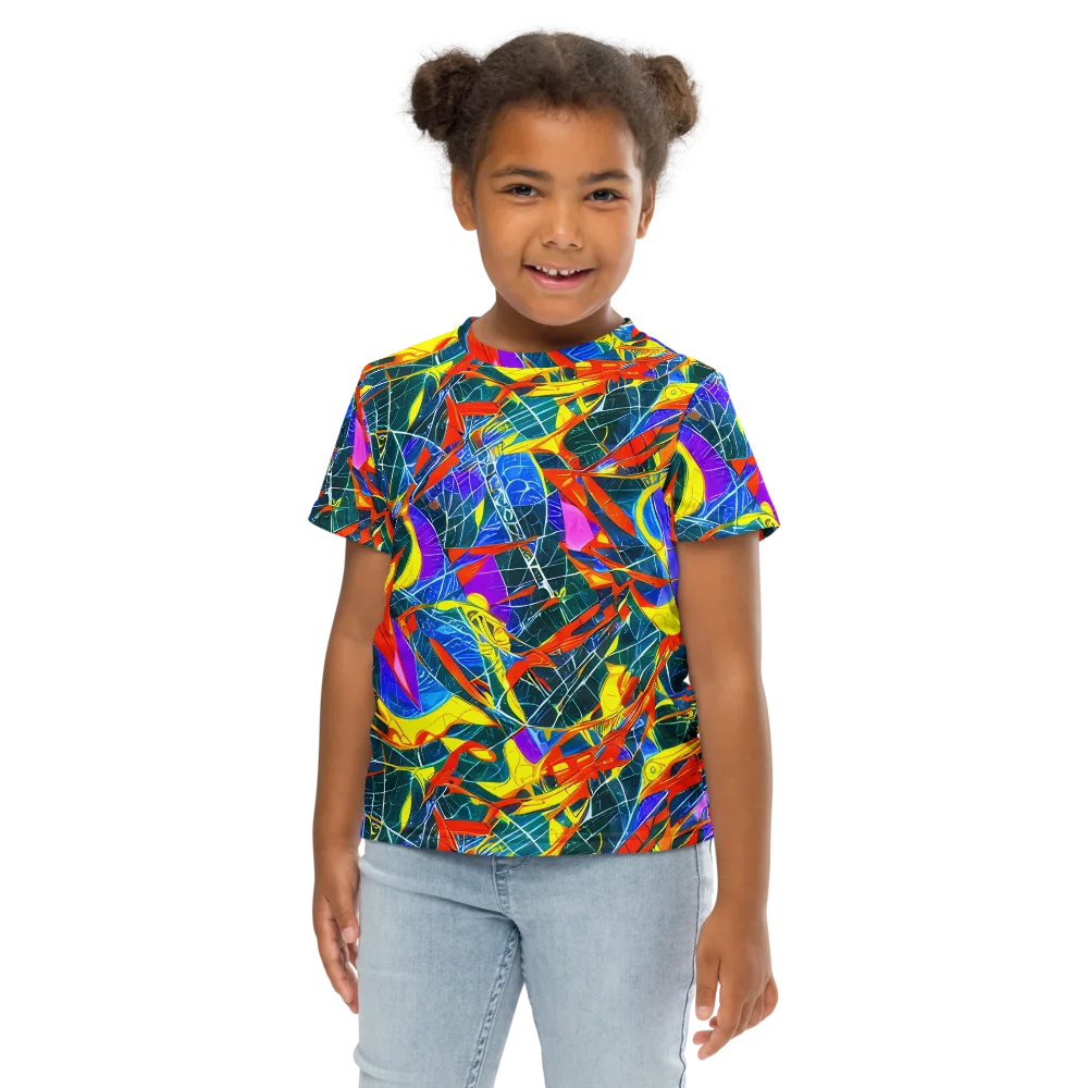 Arkhipov Waves on Kids Crew Neck T-Shirt — Front