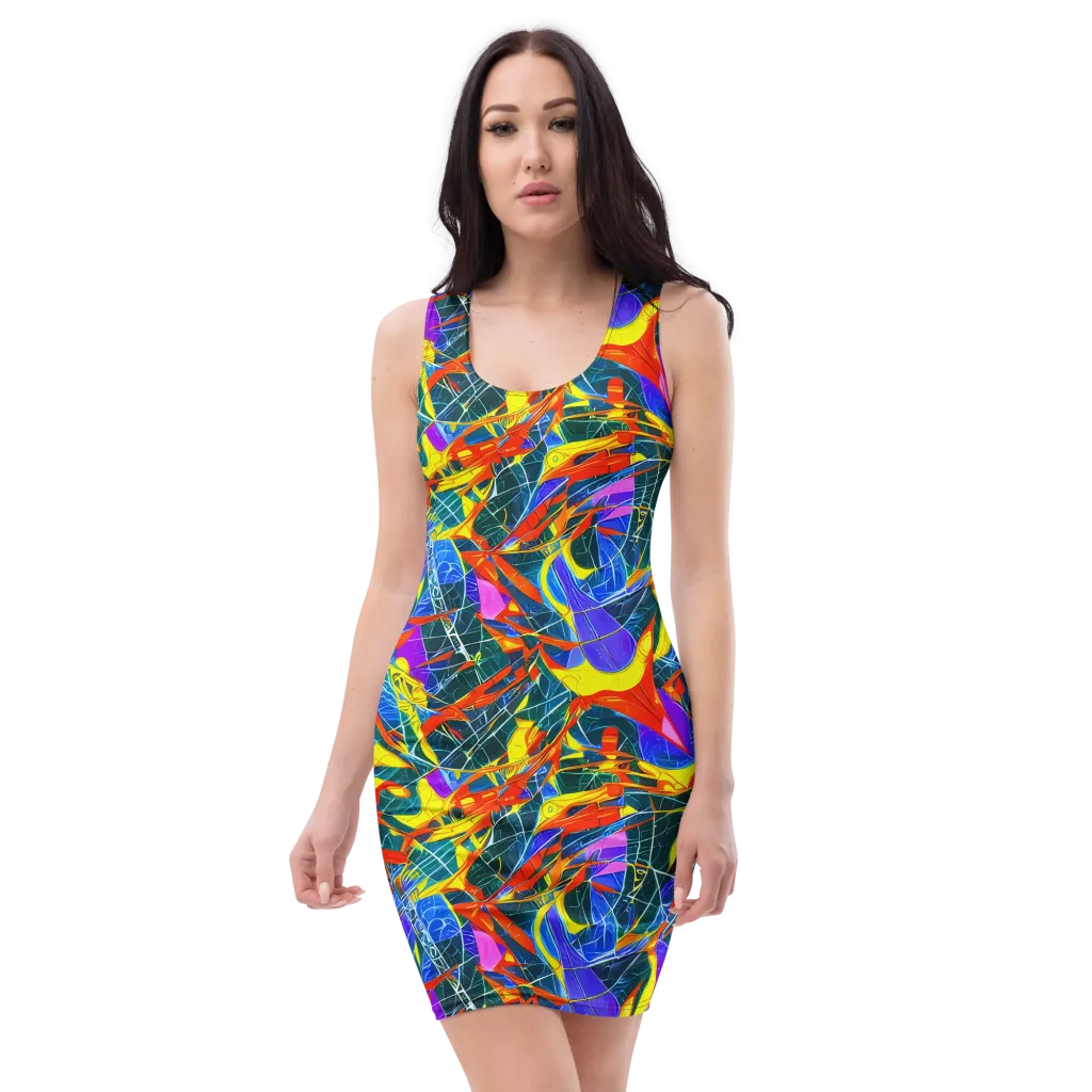 Arkhipov Waves on Bodycon Dress — Front