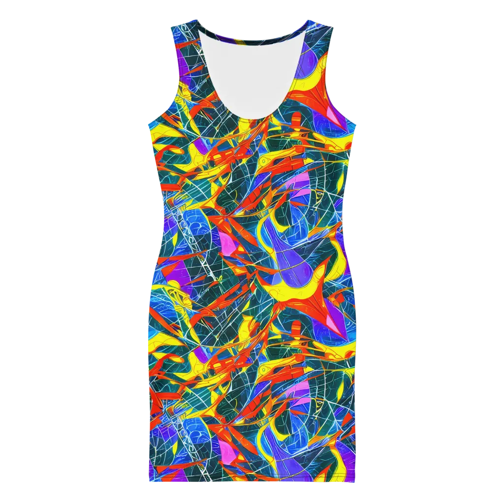 Arkhipov Waves on Bodycon Dress — Front