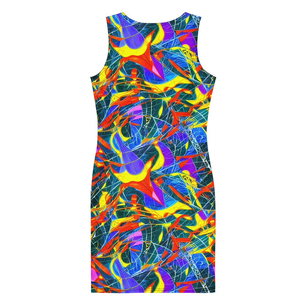Arkhipov Waves on Bodycon Dress — Back