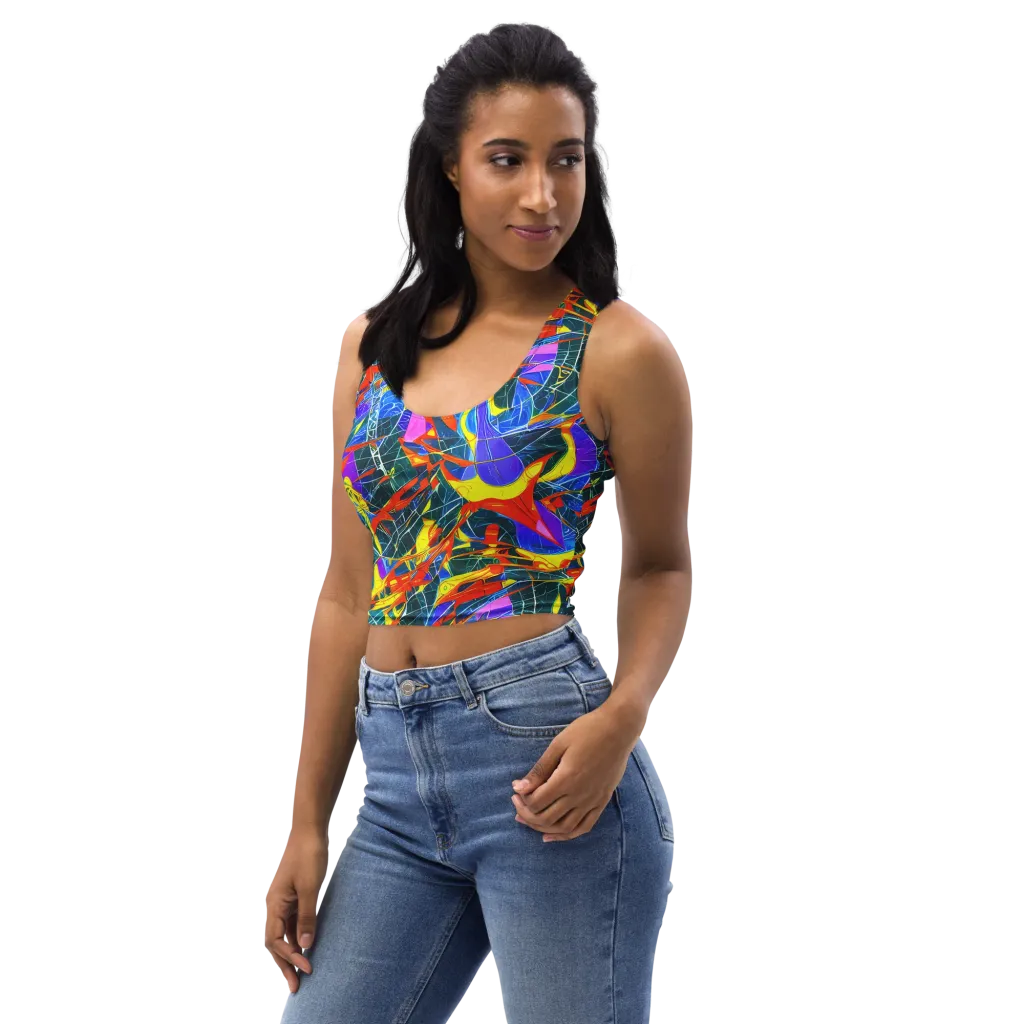 Arkhipov Waves on Crop Top — Left Front