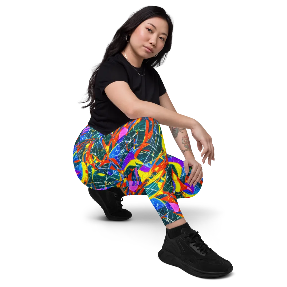 Arkhipov Waves on Leggings with Pockets — Right Front