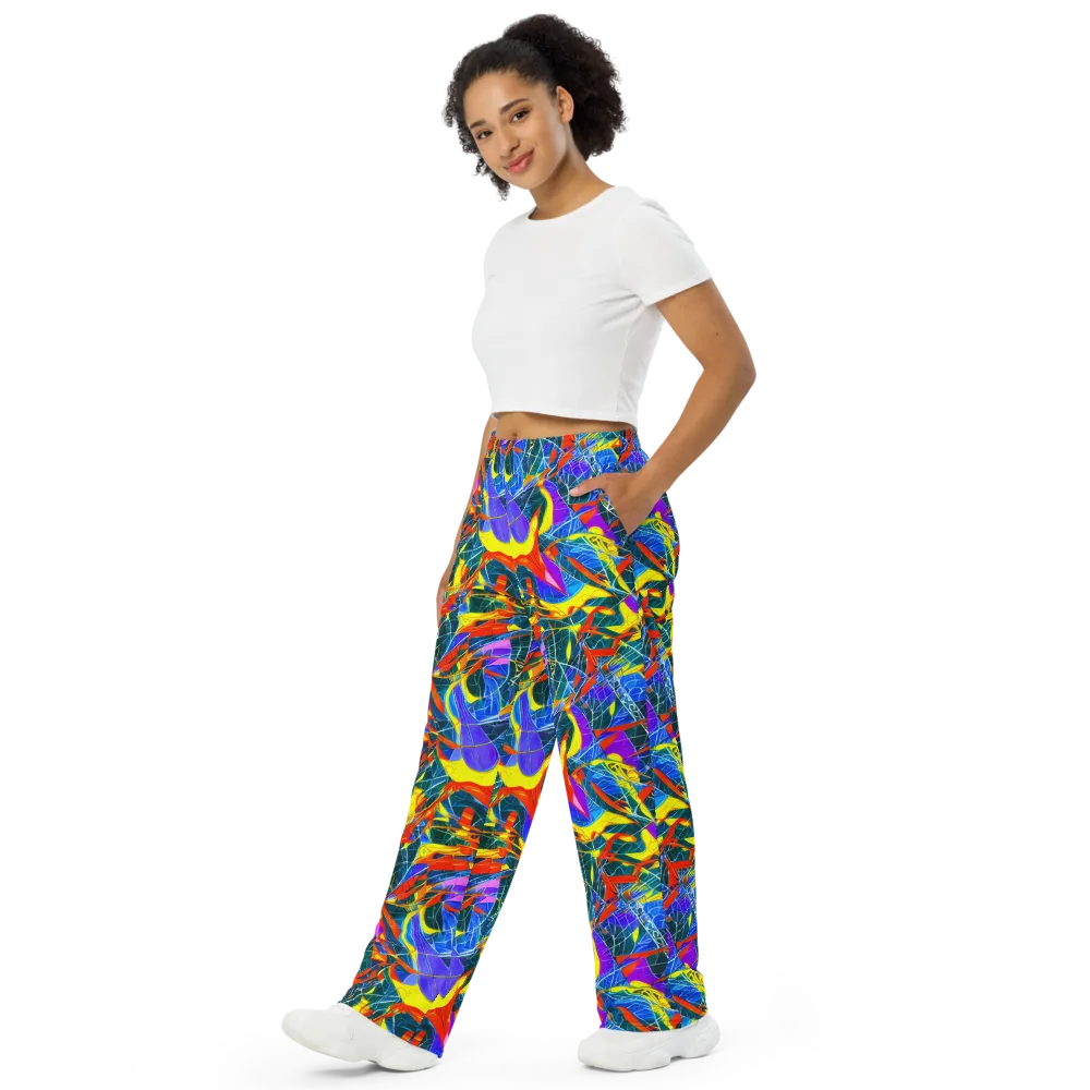 Arkhipov Waves on Wide-Leg Pants — Left Front