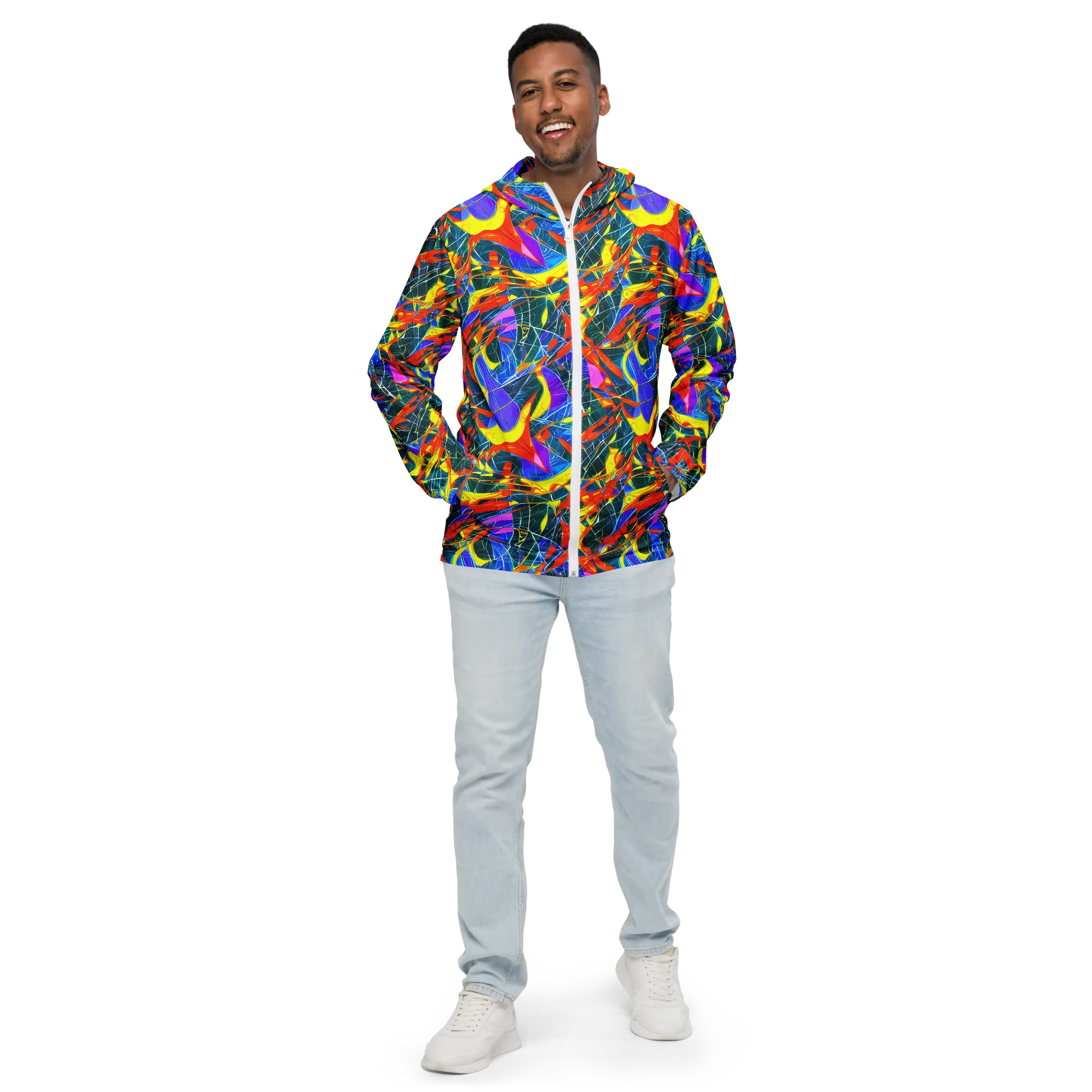 Arkhipov Waves on Men's Windbreaker — Front