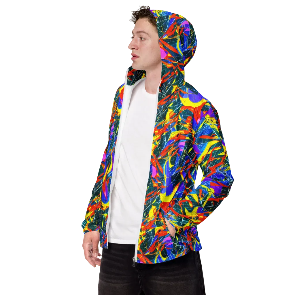 Arkhipov Waves on Men's Windbreaker — Left Front