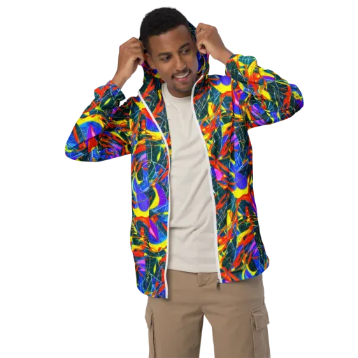 Arkhipov Waves on a Men's Windbreaker