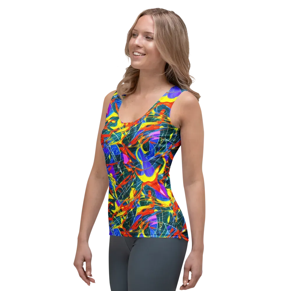 Arkhipov Waves on Women's Tank Top — Left Front