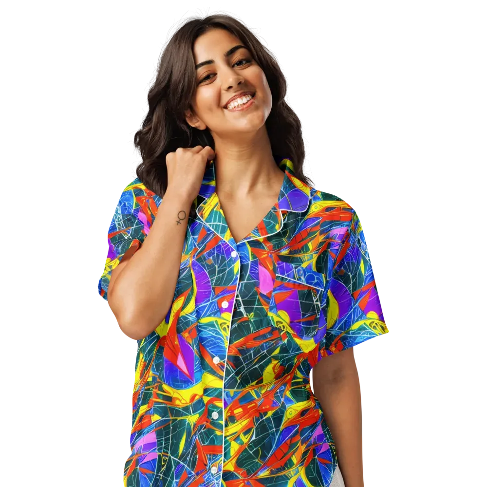 Arkhipov Waves on Women's Short Sleeve Pajama Top — Front