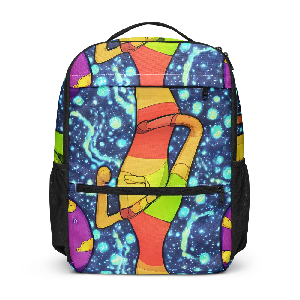 Cosmic Siblings on Utility Backpack — Front