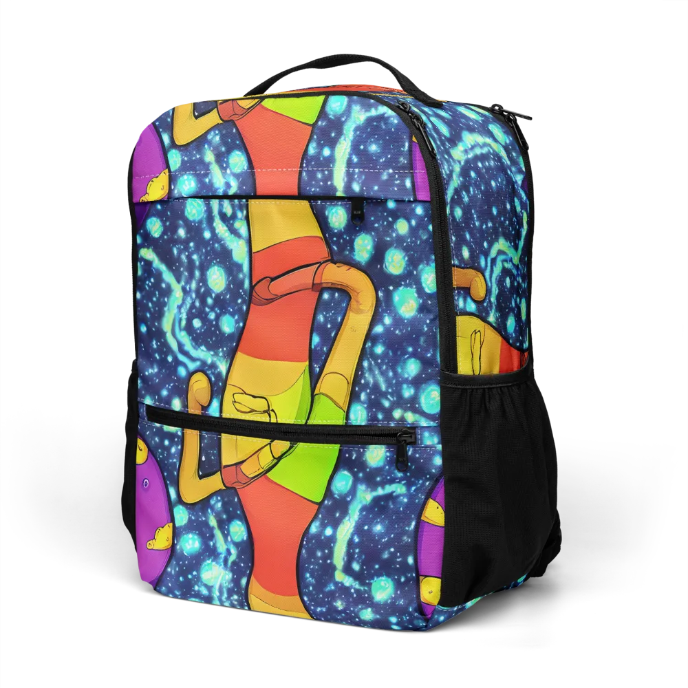 Cosmic Siblings on Utility Backpack — Left Front