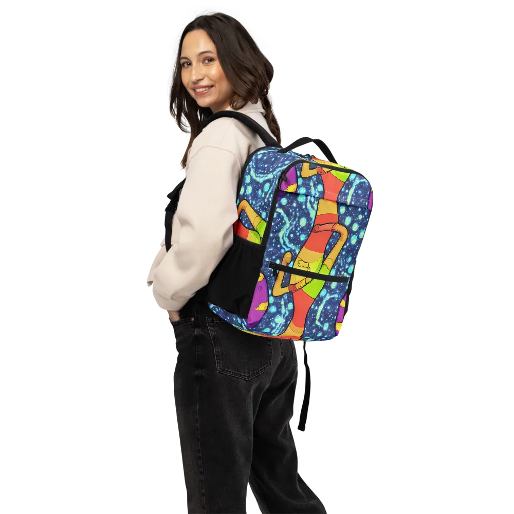 Cosmic Siblings on Utility Backpack — Back