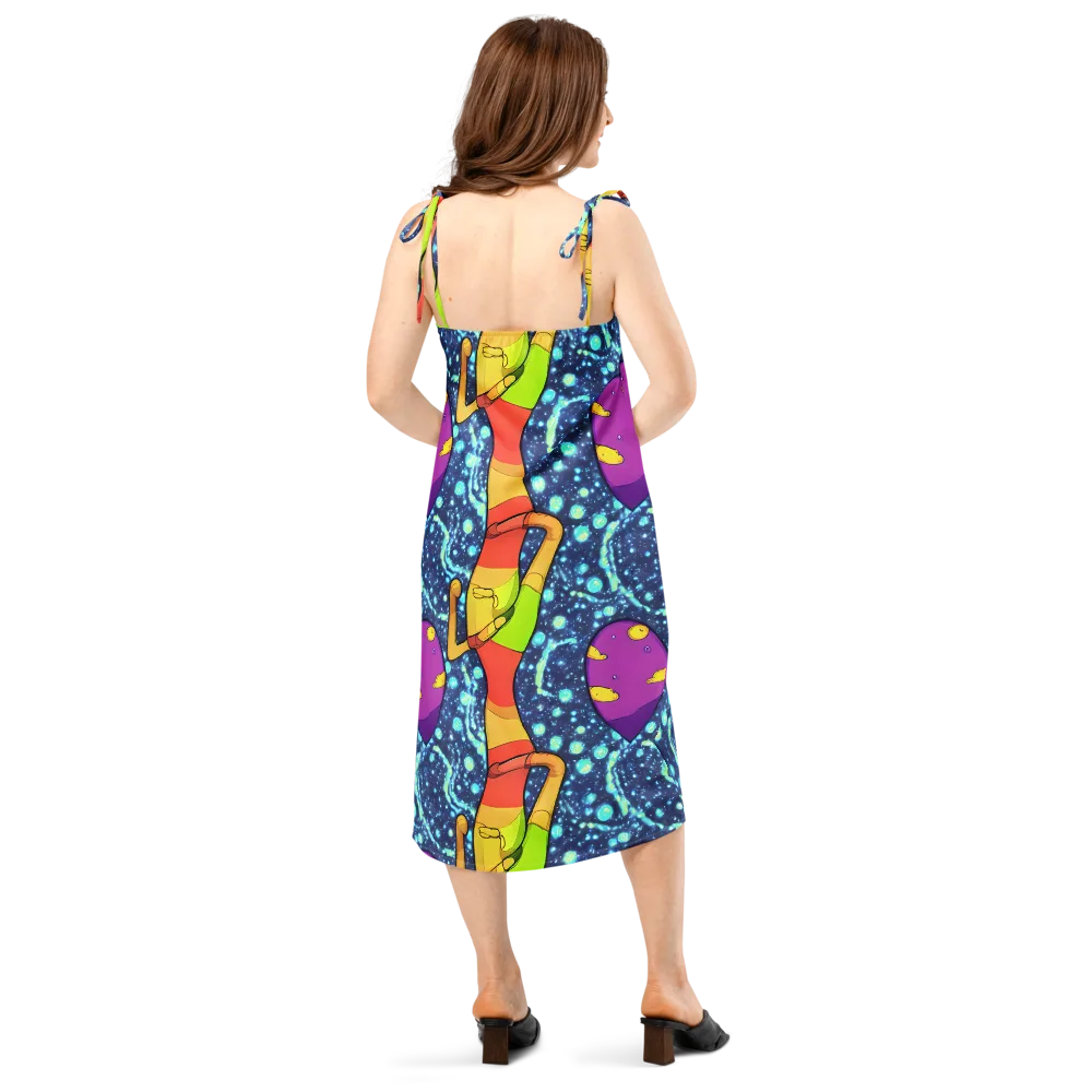 Cosmic Siblings on Slip Dress — Back