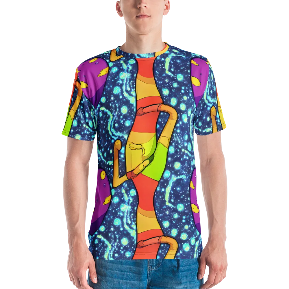 Cosmic Siblings on Men's Crew Neck T-Shirt — Front