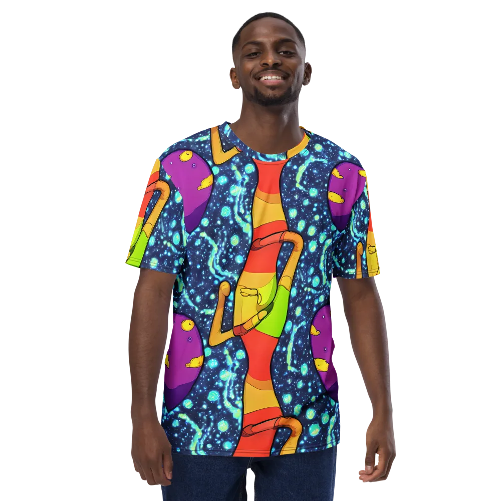 Cosmic Siblings on Men's Crew Neck T-Shirt — Front