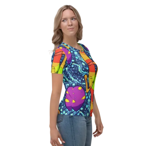 Cosmic Siblings on a Women's Crew Neck T-Shirt