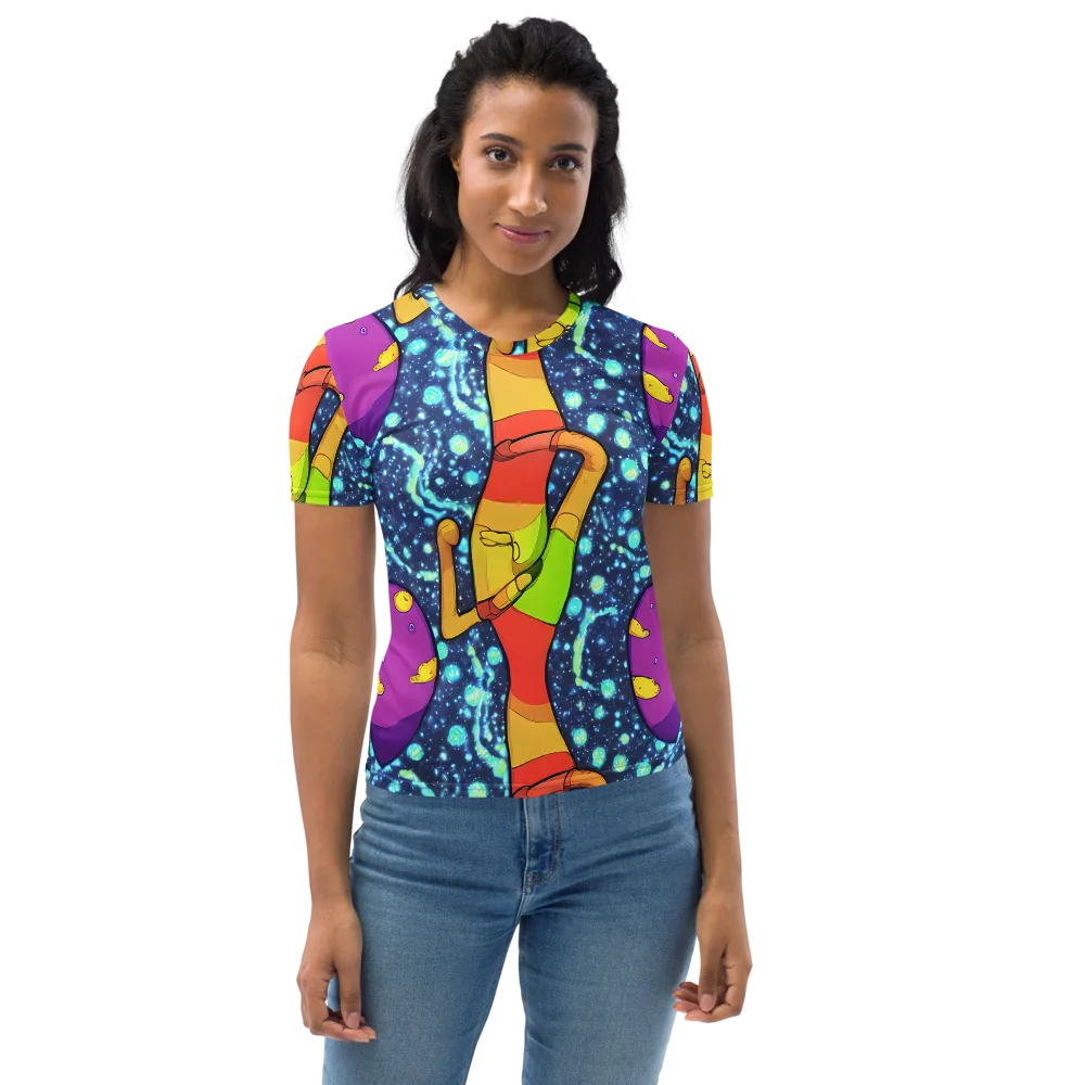 Cosmic Siblings on Women's Crew Neck T-Shirt — Front
