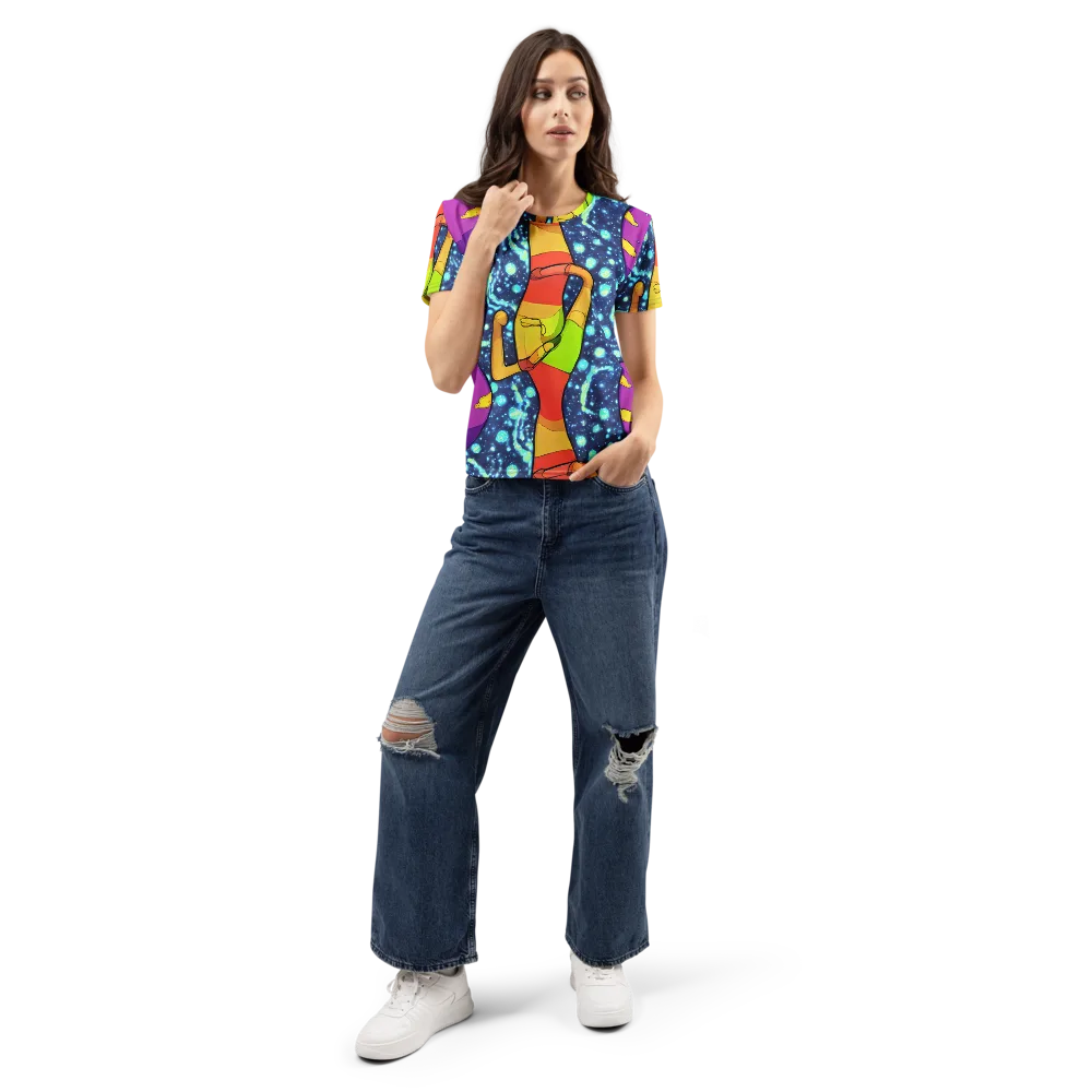 Cosmic Siblings on Women's Crew Neck T-Shirt — Front