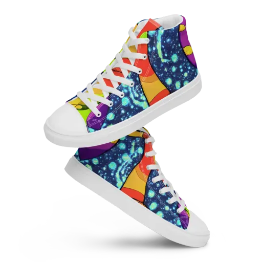 Cosmic Siblings on a Women's High Top Canvas Shoes