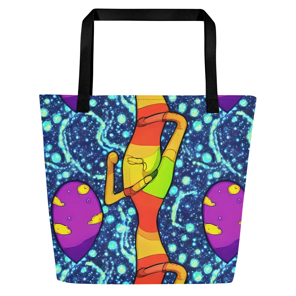 Cosmic Siblings on Large Tote Bag W/ Pocket — Front
