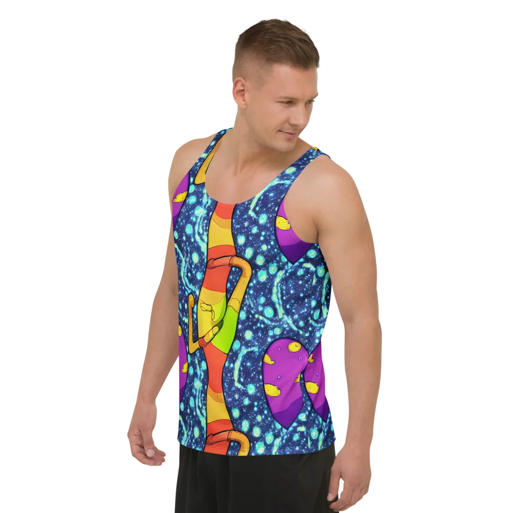 Cosmic Siblings on Men's Tank Top — Left Front