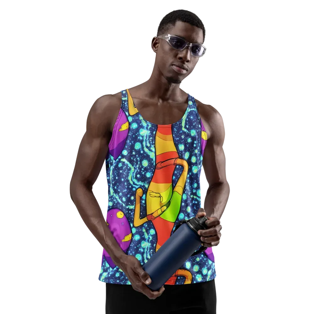 Cosmic Siblings on Men's Tank Top — Front