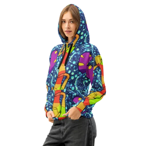 Cosmic Siblings on a Cotton Hoodie