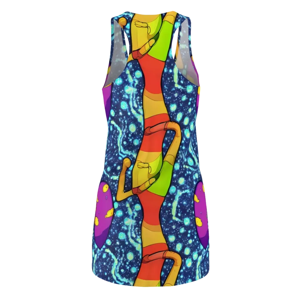 Cosmic Siblings on Racerback Dress — Back