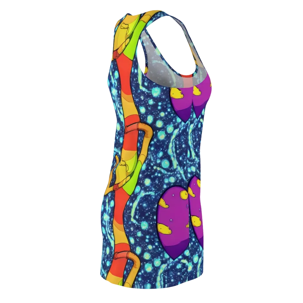 Cosmic Siblings on Racerback Dress — Back Side