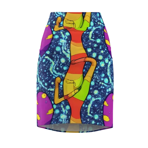 Cosmic Siblings on a Pencil Skirt