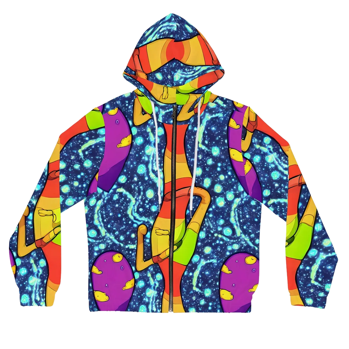 Cosmic Siblings on Women's Full-Zip Hoodie — Front