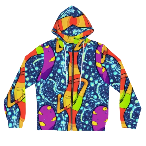 Cosmic Siblings on a Women's Full-Zip Hoodie