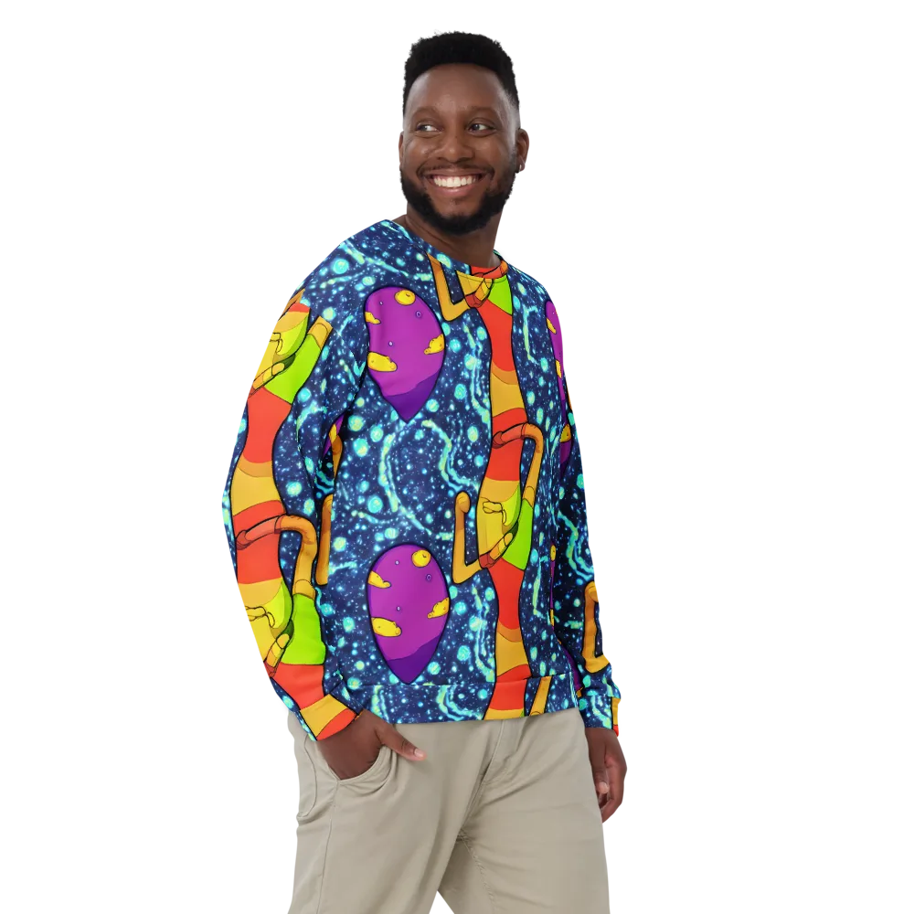 Cosmic Siblings on Sweatshirt — Front