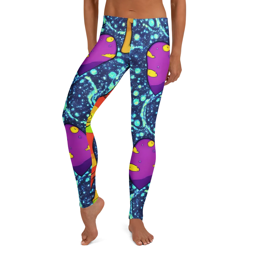 Cosmic Siblings on Leggings — Front