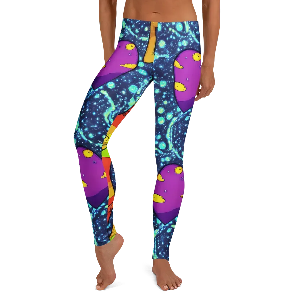 Cosmic Siblings on Leggings — Front