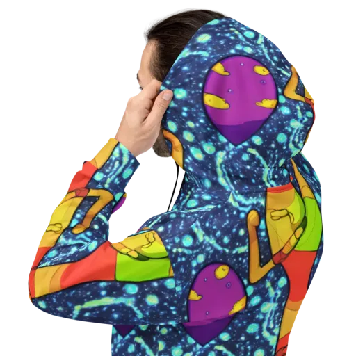 Cosmic Siblings on a Hoodie