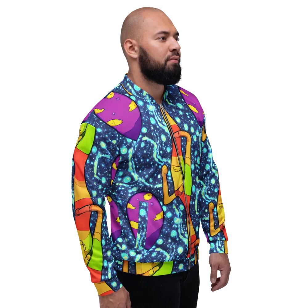 Cosmic Siblings on Bomber Jacket — Right