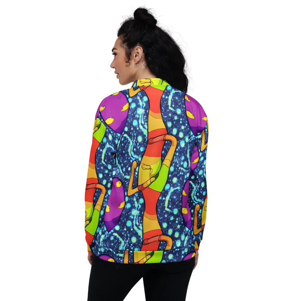 Cosmic Siblings on Bomber Jacket — Back