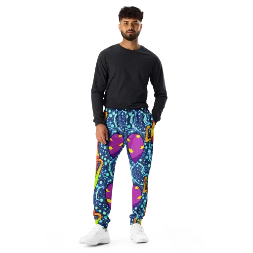 Cosmic Siblings on a Men's Joggers