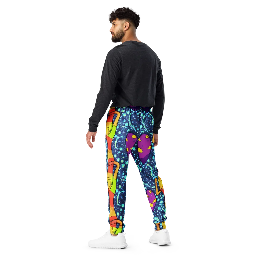 Cosmic Siblings on Men's Joggers — Back