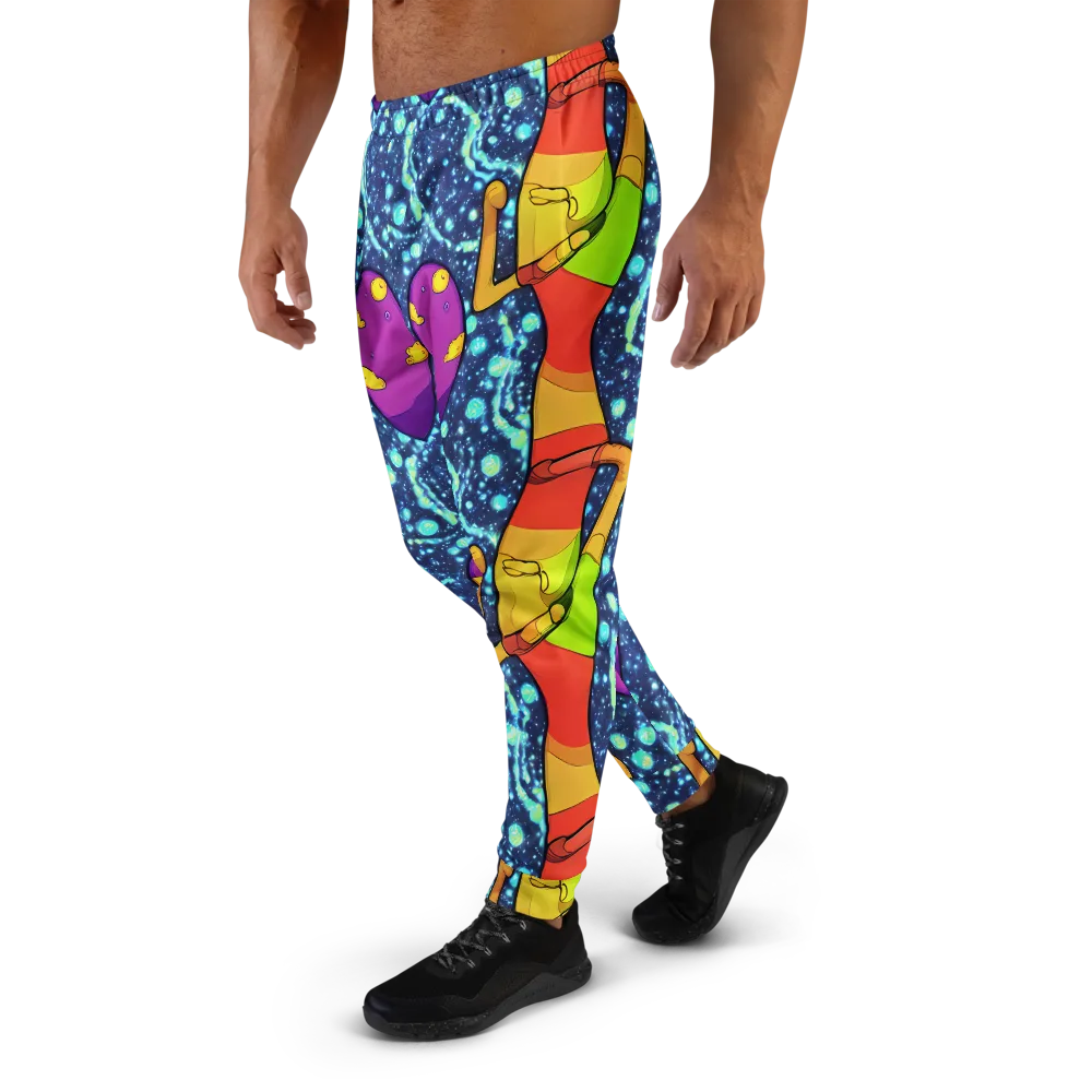 Cosmic Siblings on Men's Joggers — Left