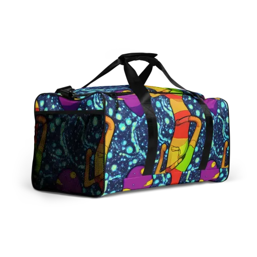 Cosmic Siblings on a Duffle Bag